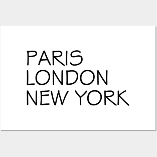 Paris London New York Posters and Art